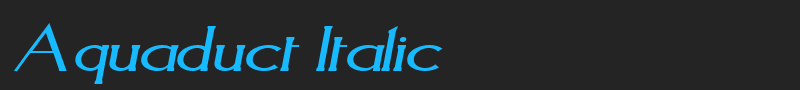 Aquaduct Italic font